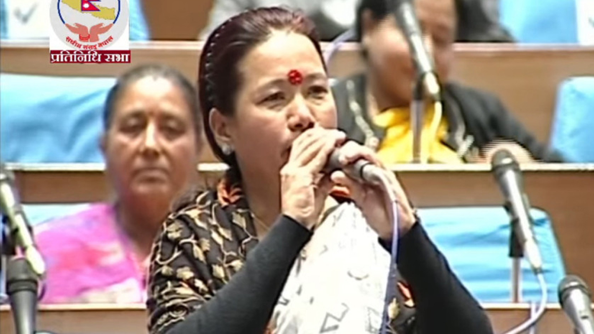 मन्त्रिमण्डलमा महिला समावेशिता नभएको भन्दै सांसद थिङले उठाइन् प्रश्न